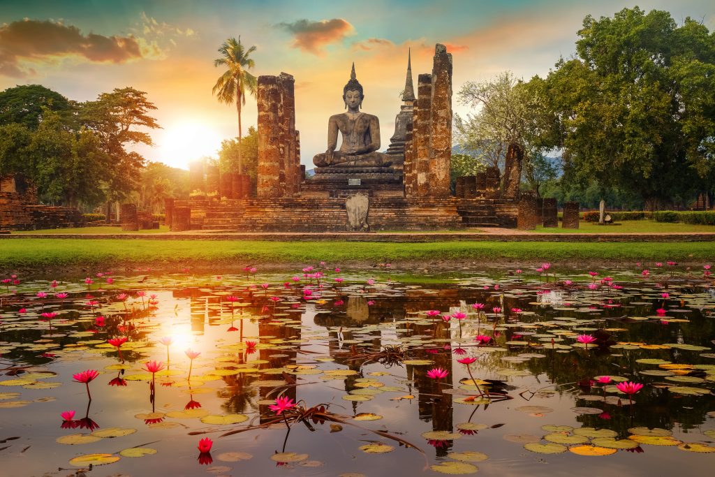 Wat,Mahathat,Temple,In,The,Precinct,Of,Sukhothai,Historical,Park,